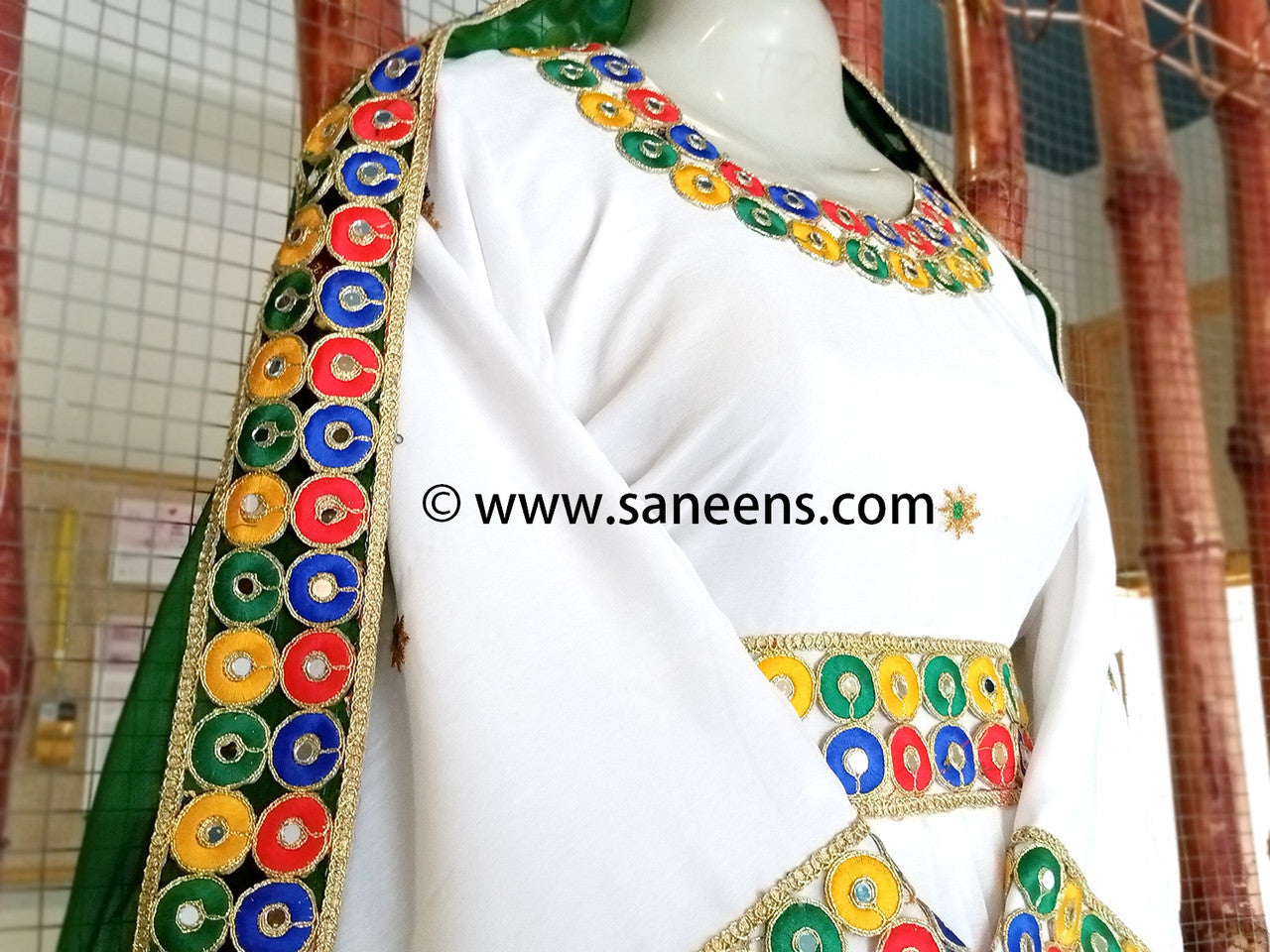 handmade white embroidery dress