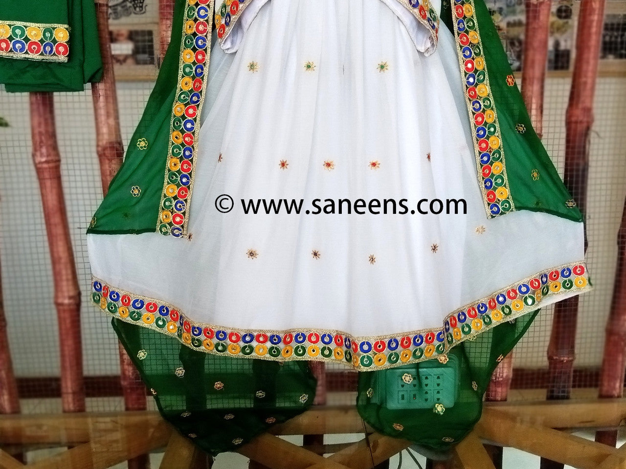afghan kuchi white dress