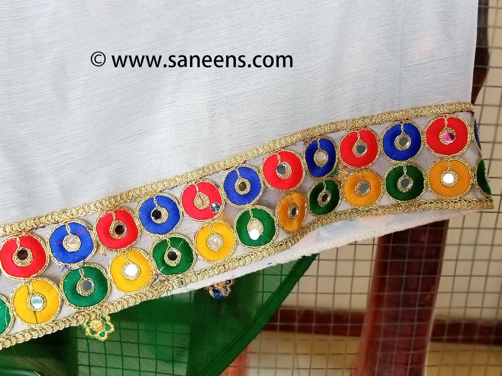 afghan fashion clothes in white color by saneens