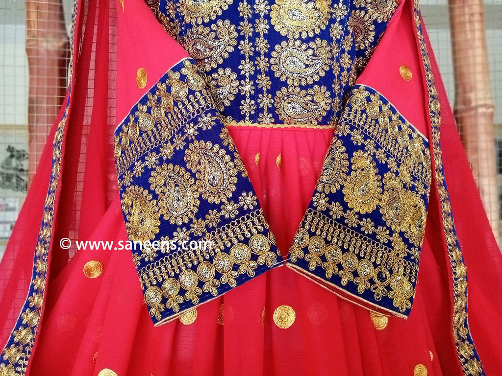 New Afghan red color frock