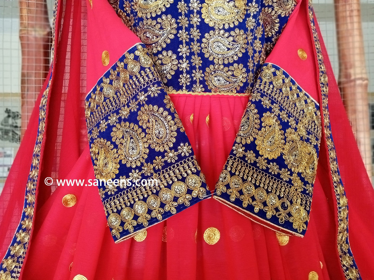 New Afghan red color frock