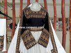 Afghan dress in  white color