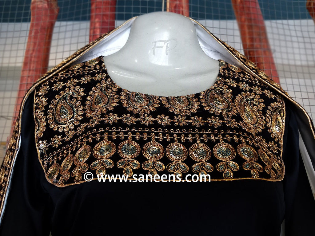 afghan dress with kuchi style embroidery