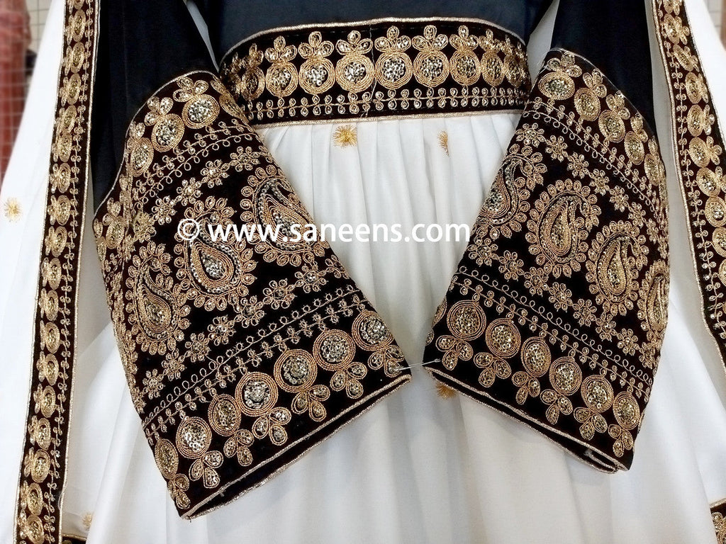 afghan handmade white suit