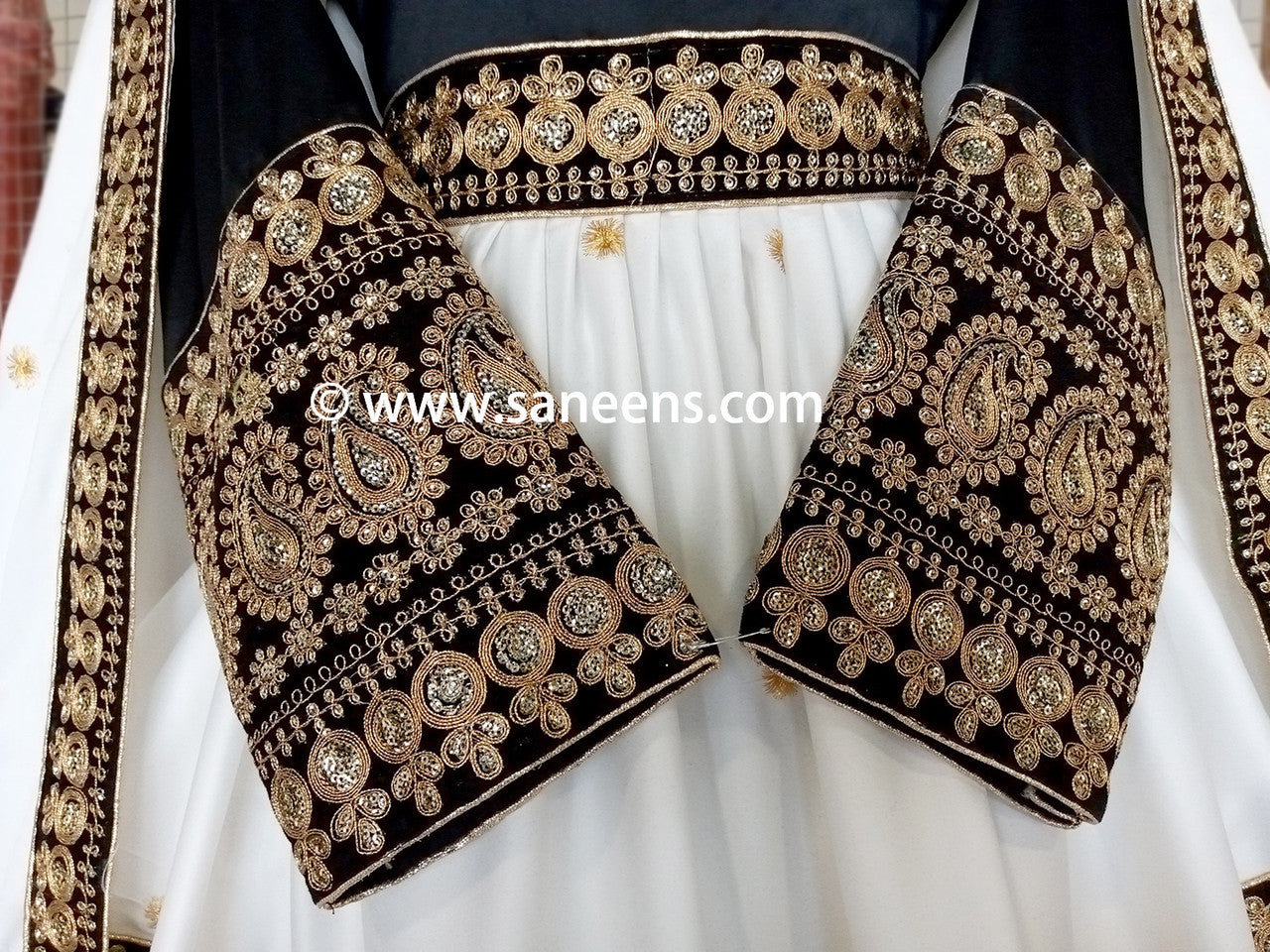 afghan handmade white suit