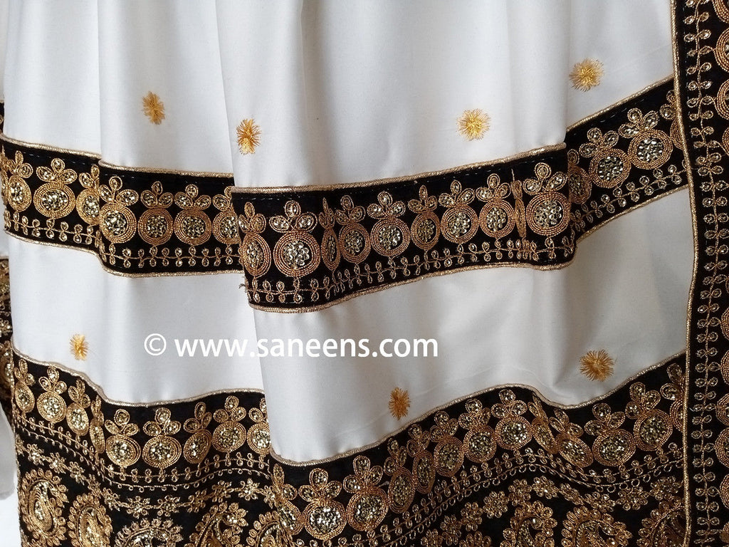 afghan kuchi white dress