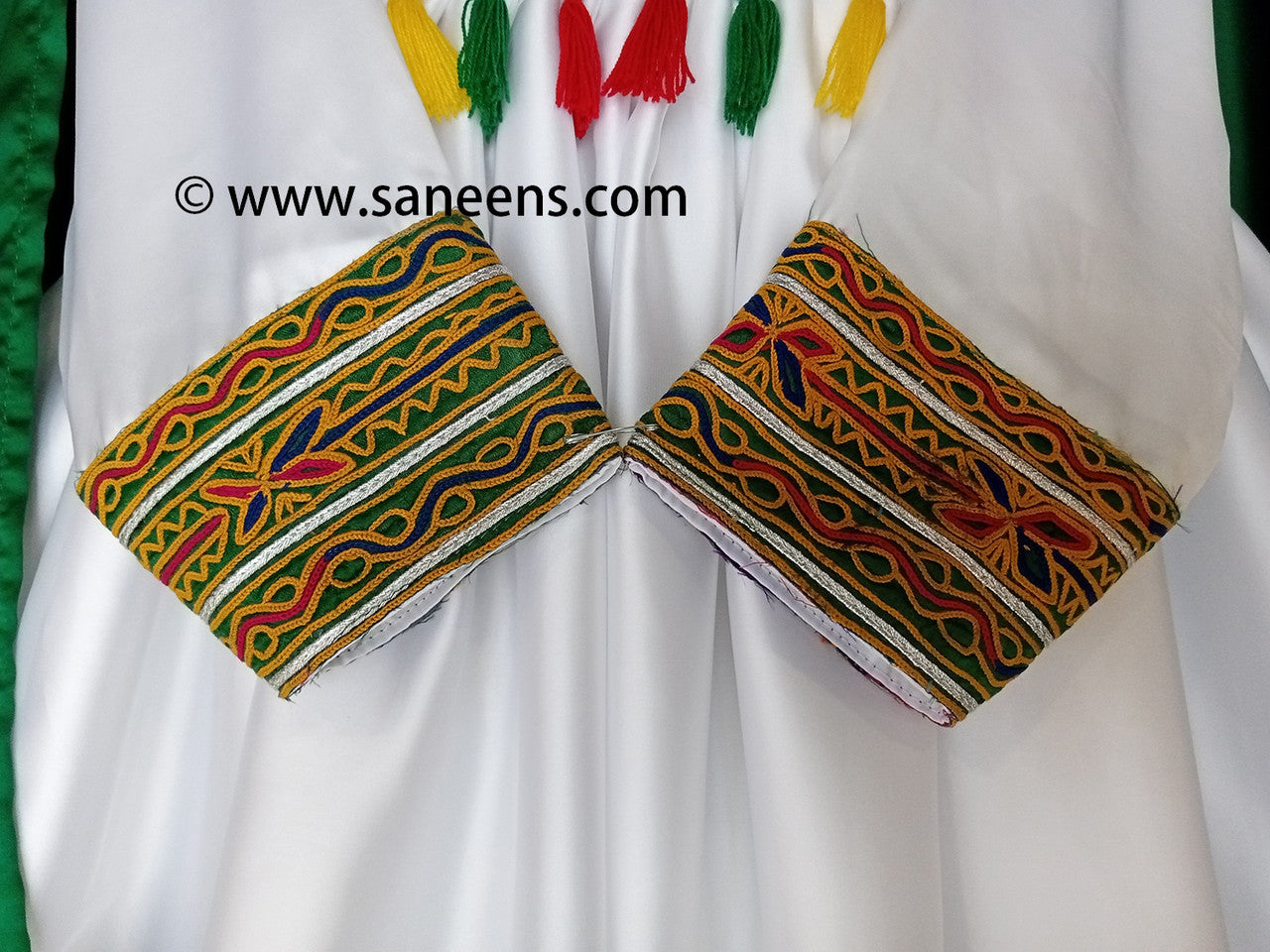 saneens afghan dress with handmade simple work