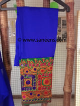 Traditional Afghan  Weddings embroidery girl dress in blue color