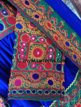 Traditional Afghan  Weddings embroidery girl dress in blue color