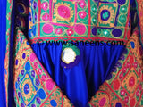 Traditional Afghan  Weddings embroidery girl dress in blue color
