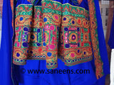 Traditional Afghan  Weddings embroidery girl dress in blue color