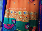 Afghan fashion orange color suit