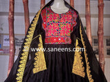Traditional Afghan Eid Dress In Black Color