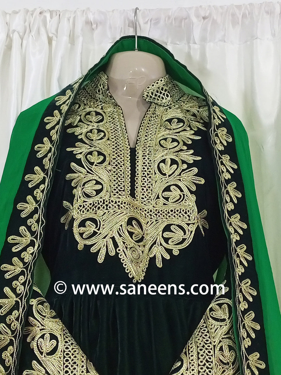 afghan velvet  embroidery dress