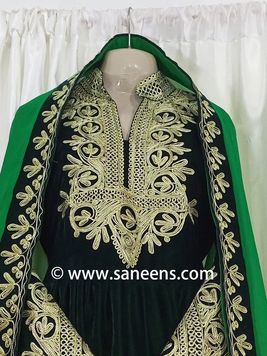 afghan velvet  embroidery dress