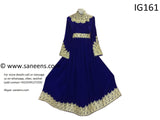 New Afghan Traditional chorma dozi work dress in blue color