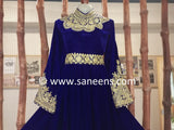 New Afghan Traditional chorma dozi work dress in blue color
