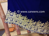 New Afghan Traditional chorma dozi work dress in blue color