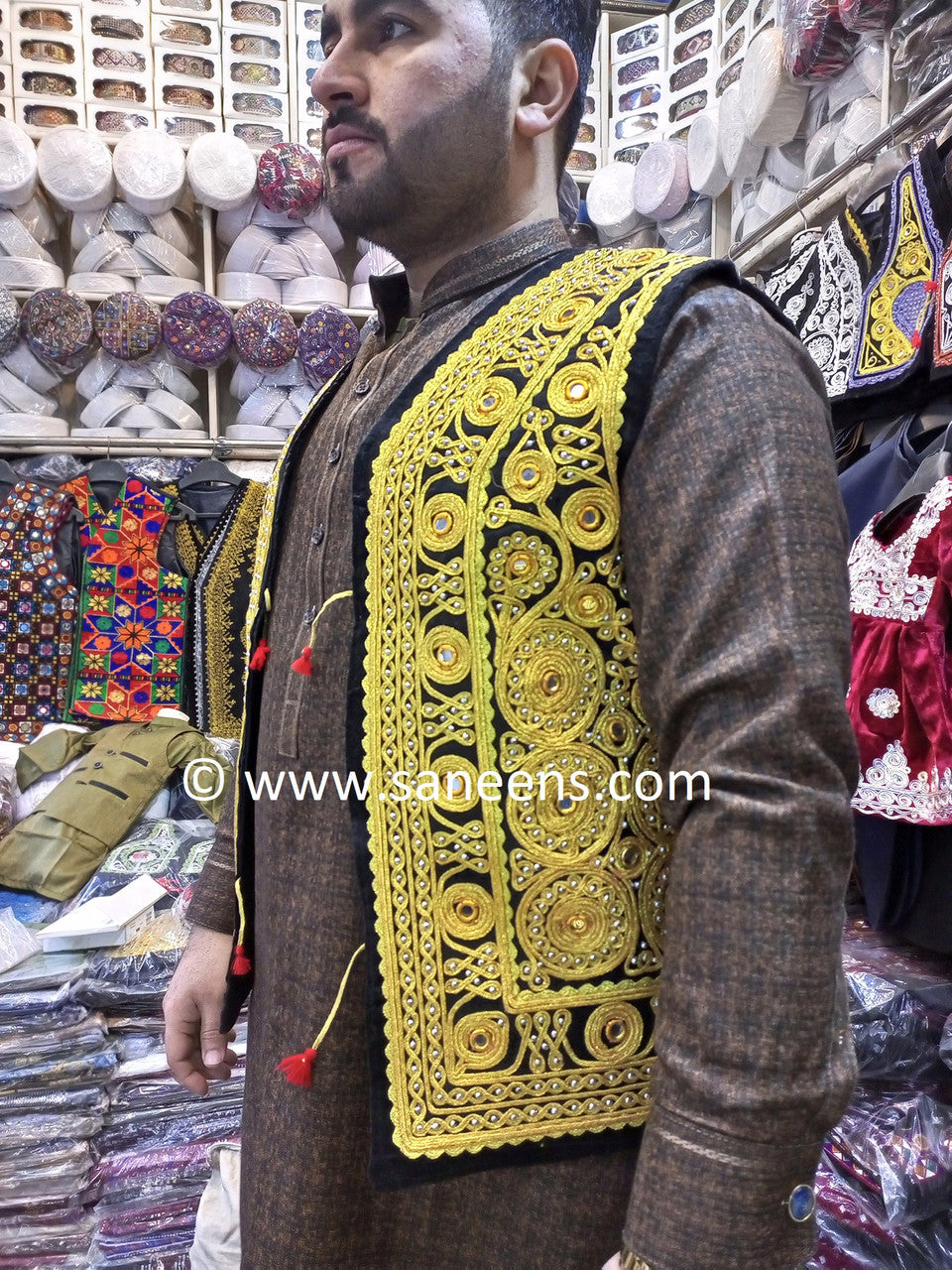 traditional simple afghan vest