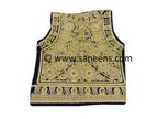 afghan vest in golden and black color