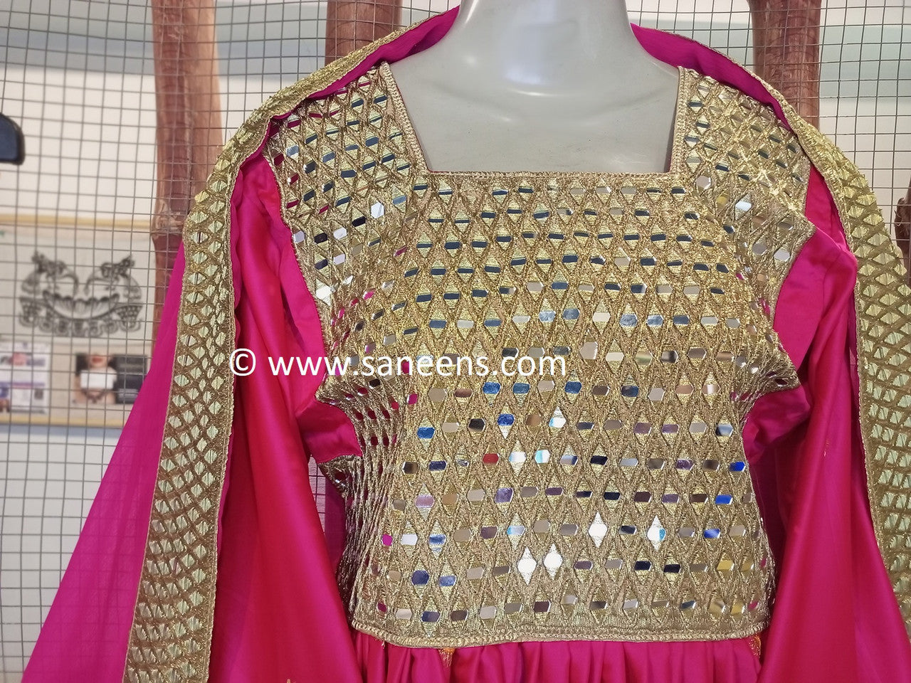 beautiful saneens mirror work dress