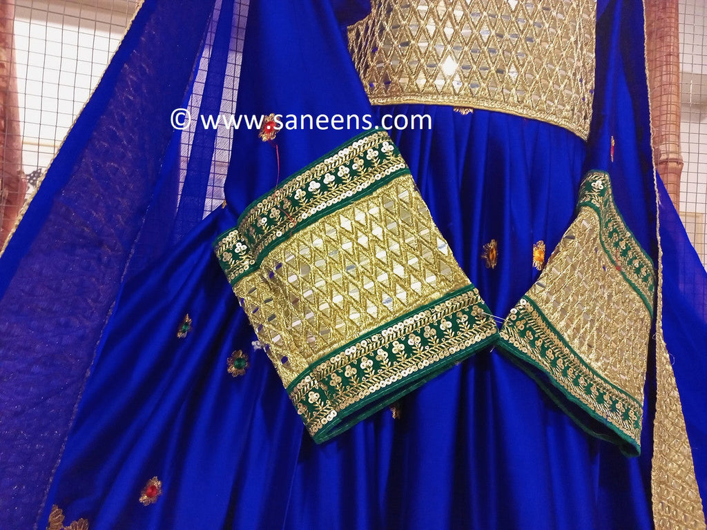 saneens afghan nikkah clothes in dark blue color