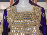 Traditional Afghan Women Mirrors Work Purple Dress
