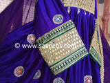 Traditional Afghan Women Mirrors Work Purple Dress