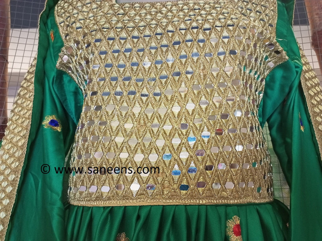 new afghan handmade nikkah green suit