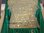 new afghan handmade nikkah green suit