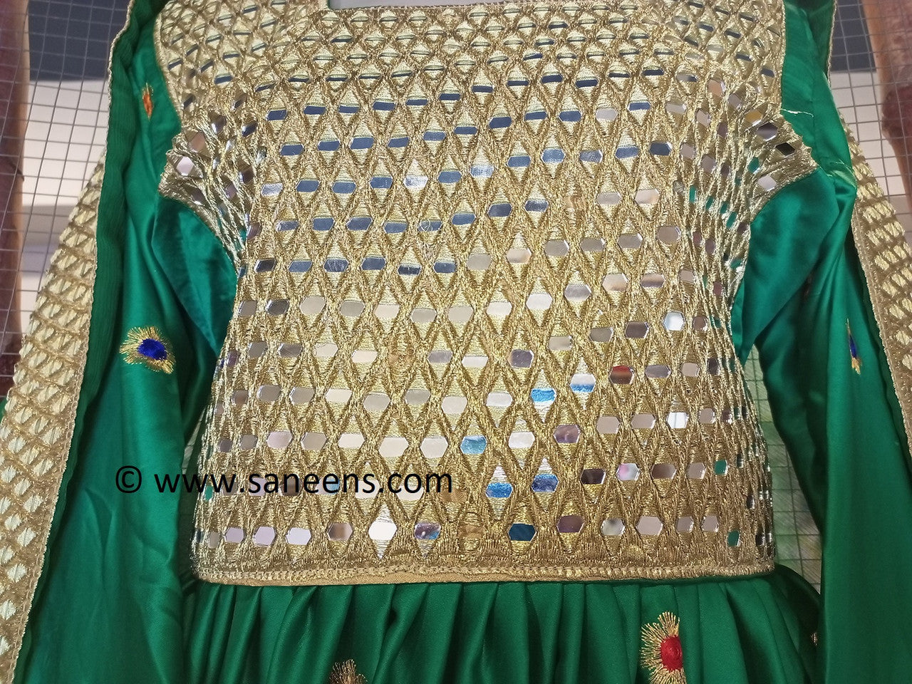 new afghan handmade nikkah green suit