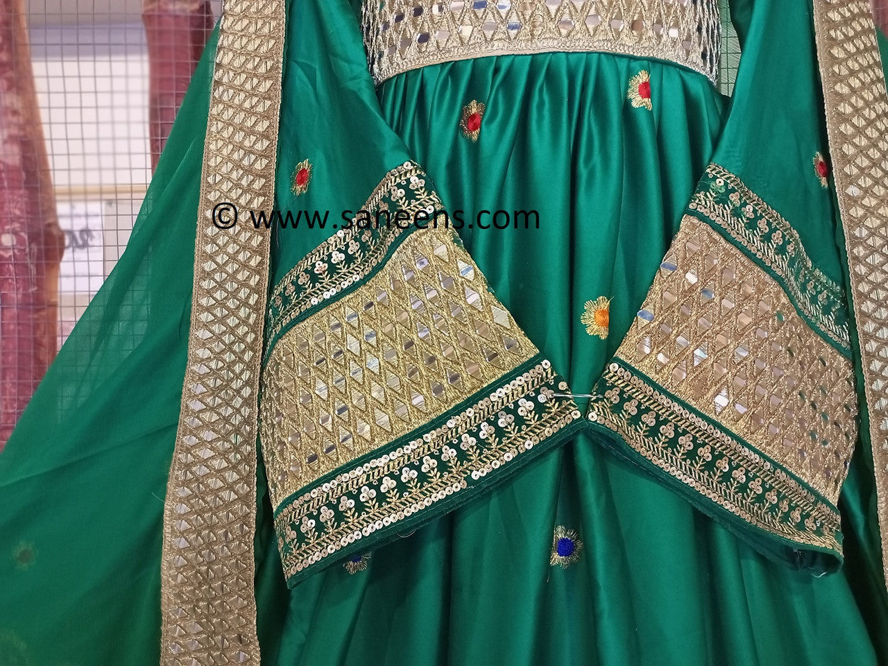 new clothes mirror work  by saneens for attan
