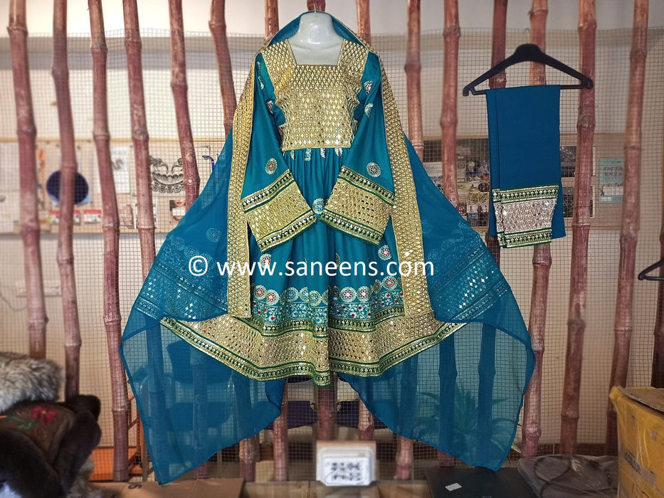 afghan mirror work dress