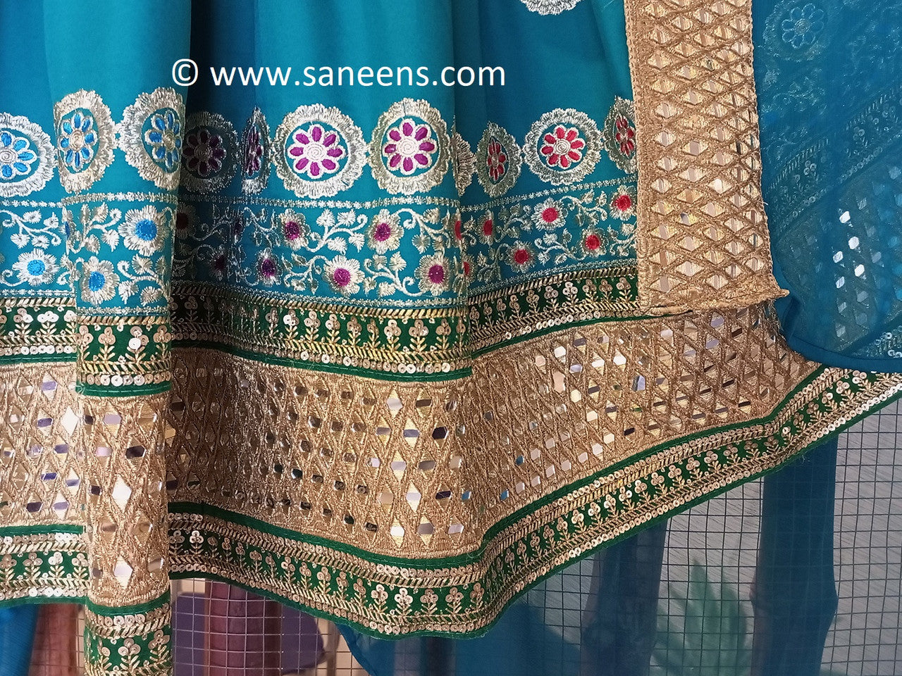 afghan mirror work fashionable dress