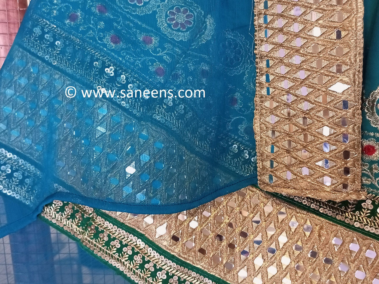 saneens online afghan mirrors dress