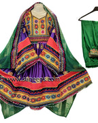New Afghan clothes in purple color
