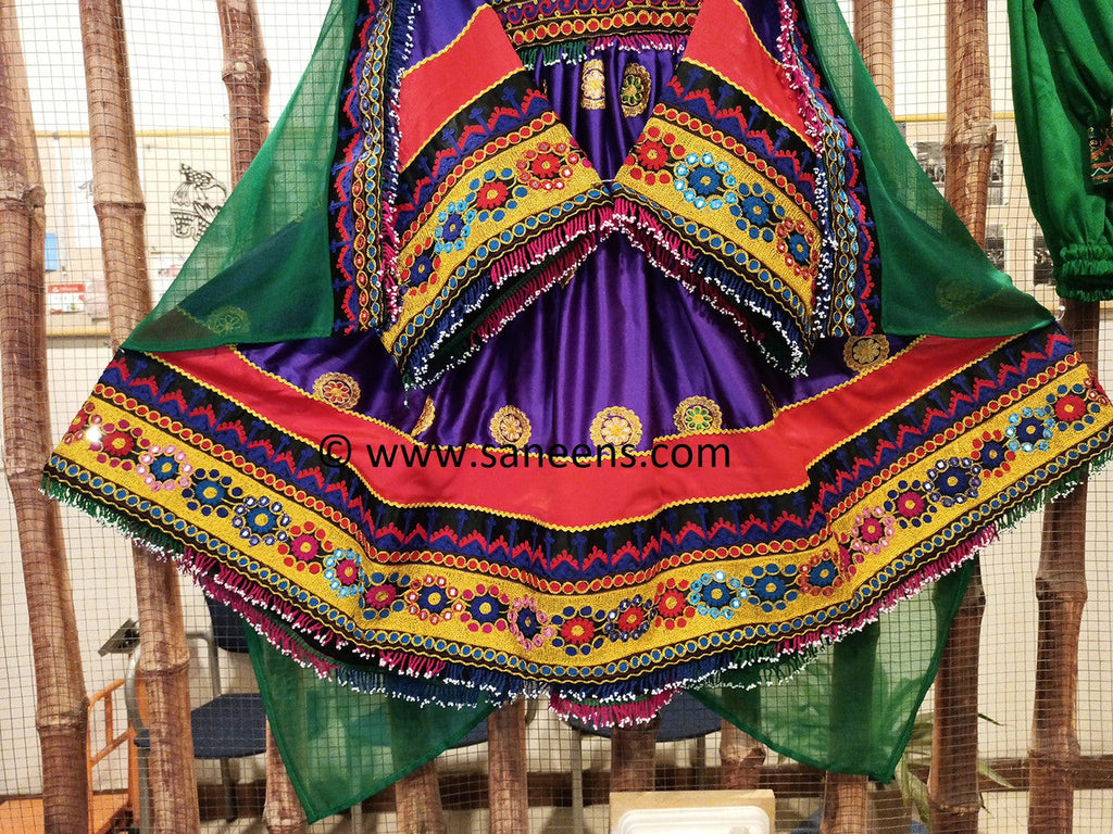 new afghan traditional purple color suit
