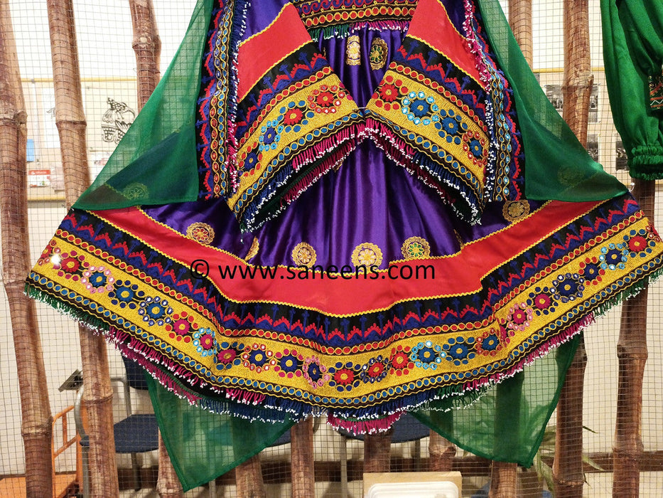 new afghan traditional purple color suit