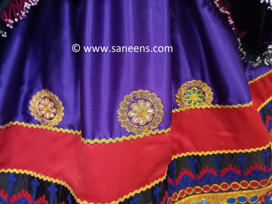 buy new afghan mirrors embroidery in purple color