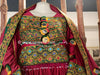 afghan red color long gown