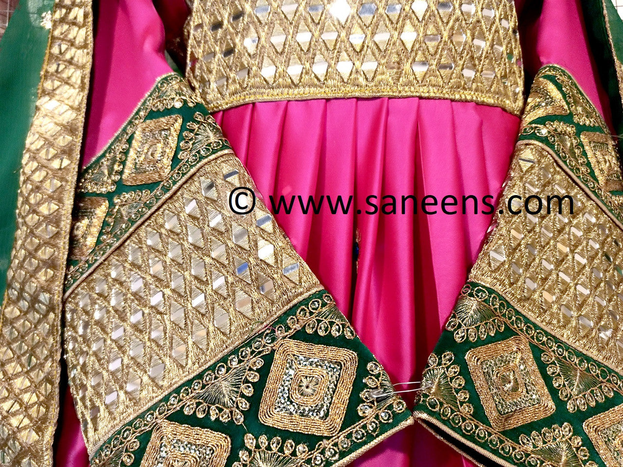Afghan Mirror Work Bridal Dress
