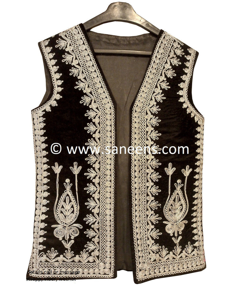 Afghan Velvet Embroidered Men's Vest