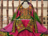 New Afghan fashion wedding clothes online in pink color