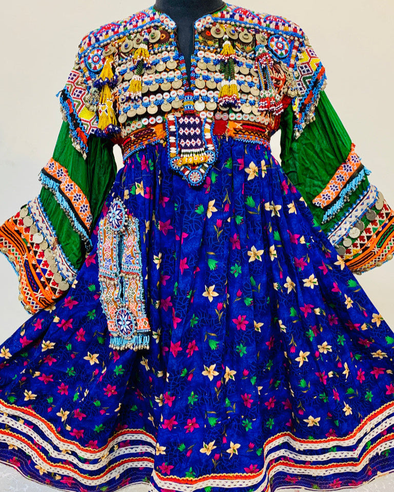 bohemian Afghan clothing, traditional women fashion, Afghan embroidery, handcrafted Afghan dress, 