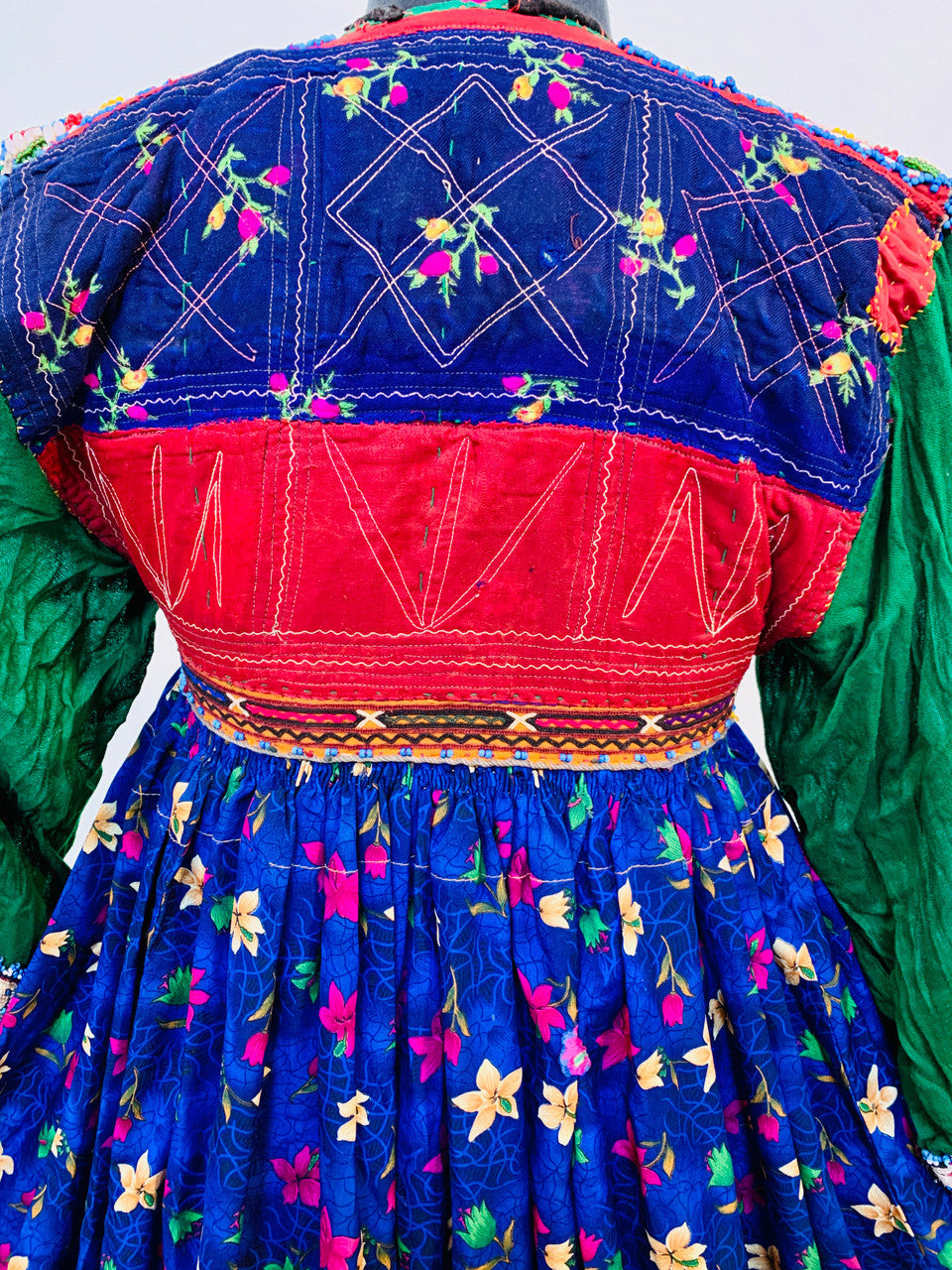 handmade dress, traditional Afghan clothing, embroidered dress, 