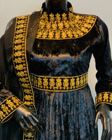 Royal Velvet Embroidered Dress