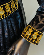 Royal Velvet Embroidered Dress