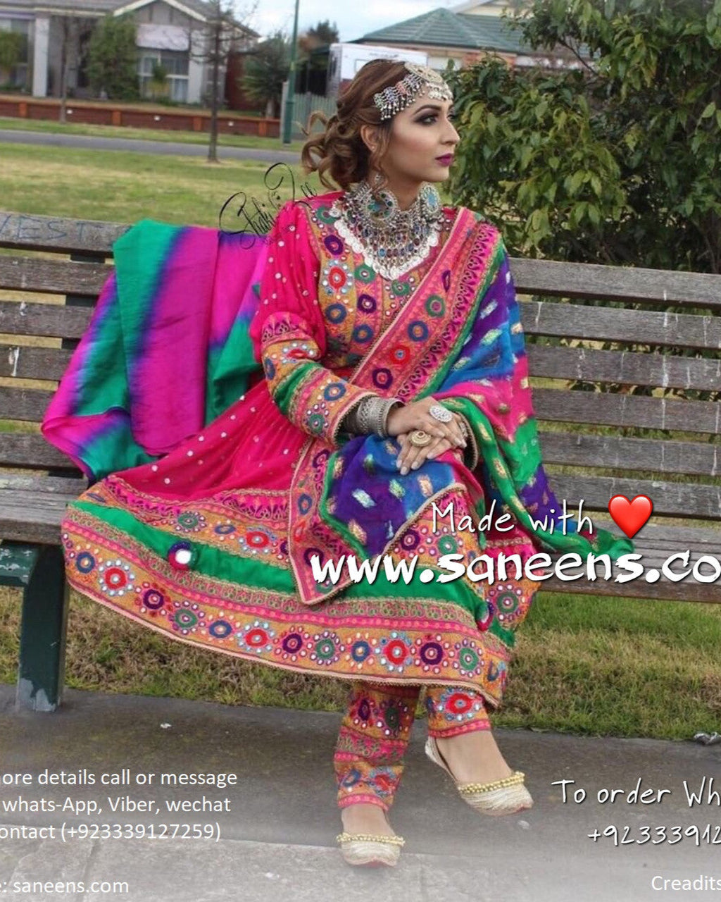 pathani frock with beautiful embroidery