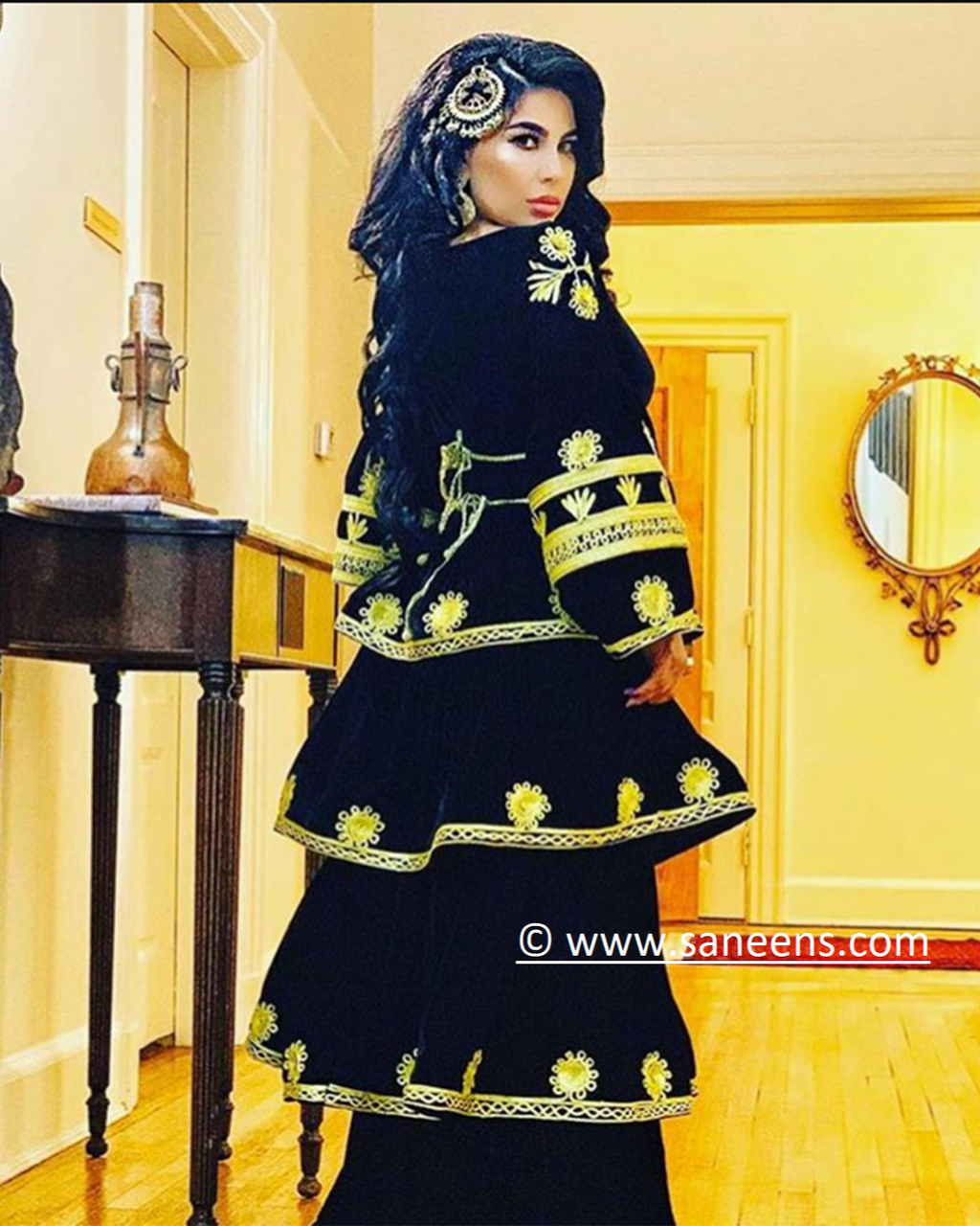 kuchi saneens nomad style golden embroidery for simple events