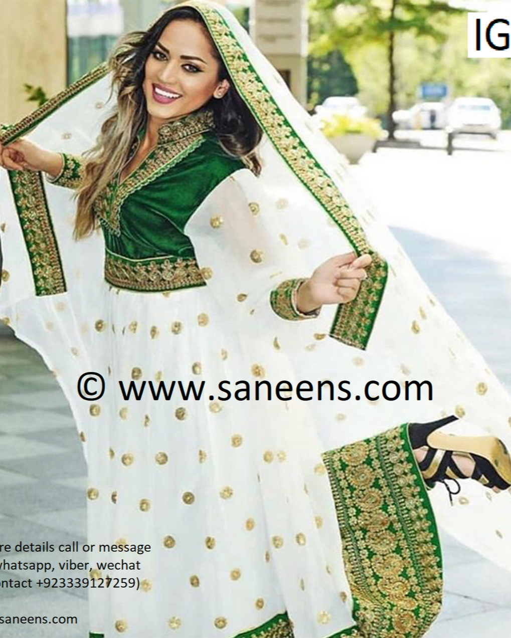 Afghan Bridal Embroidered Dress